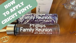 How To Apply Cricut Vinyl To Cups Using Transfer Tape