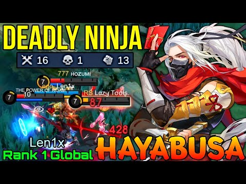 Deadly Ninja Hayabusa Shadow Master - Top 1 Global Hayabusa by Len1x - Mobile Legends