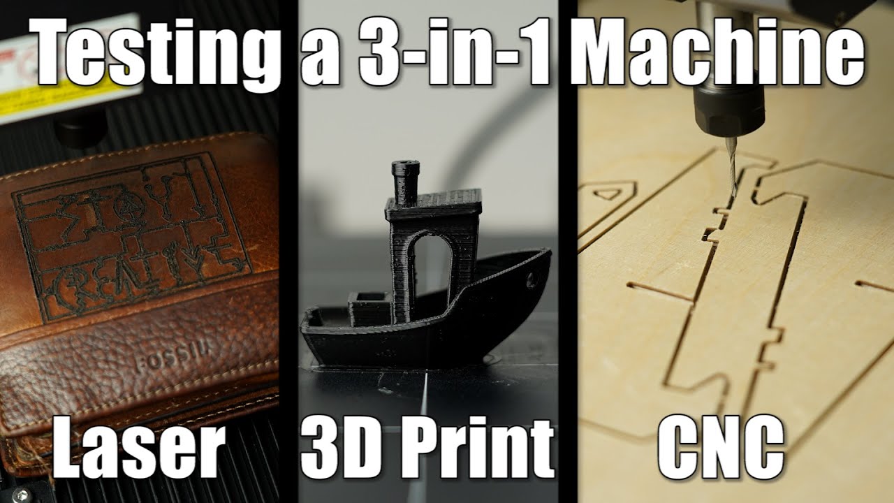 Testing a 3-in-1 Machine Laser Engraver/Cutter, 3D Printer, CNC Machine Snapmaker 2. 0
