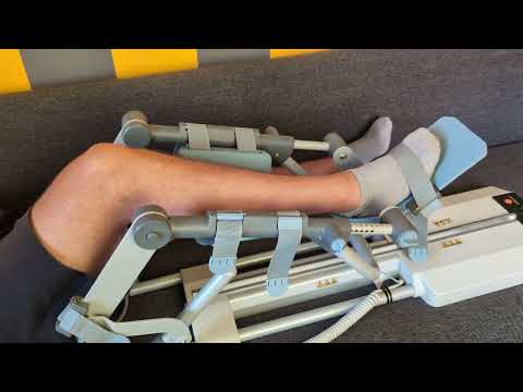 Rehabilitacja stawu kolanowego z szyną CPM CPMotion – krótka prezentacja.