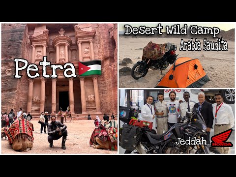 Cape Town to Italy (41) Attraverso il deserto Saudita fino a Petra. ( tagliando Africa Twin )