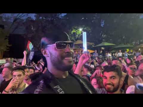 Dancers work crowd for Horse Meat Disco @Greenspace Festival - Toronto Pride Canada June 22, 2023