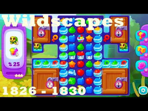 Wildscapes Level 1826 - 1830 HD Walkthrough | 3 - match game | gameplay | android | ios | pc | app