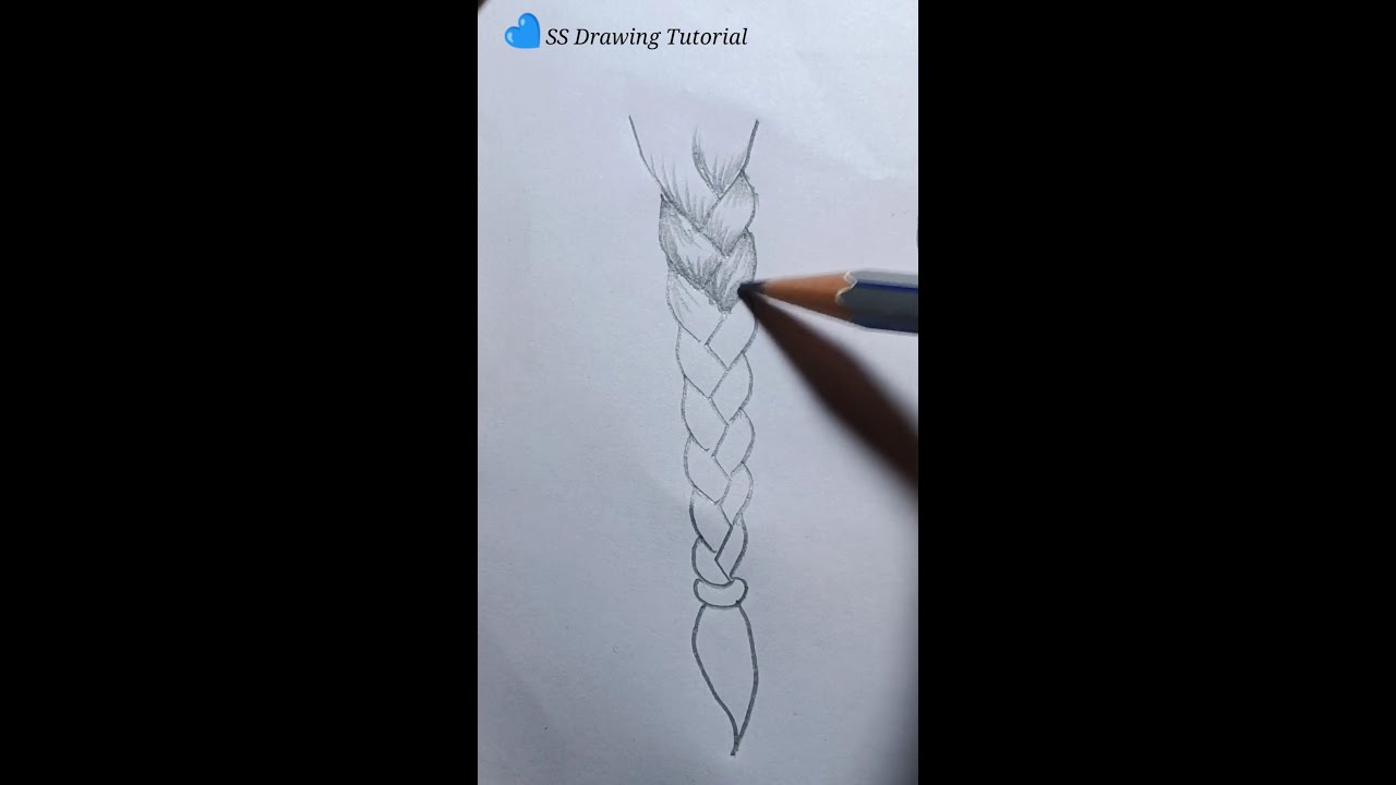 How to draw hair braid #shorts