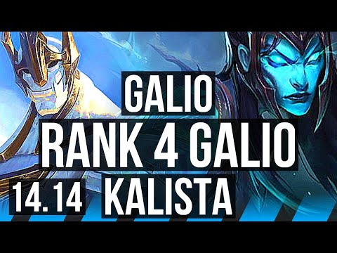 GALIO vs KALISTA (MID) | Rank 4 Galio, 4/2/7 | NA Challenger | 14.14