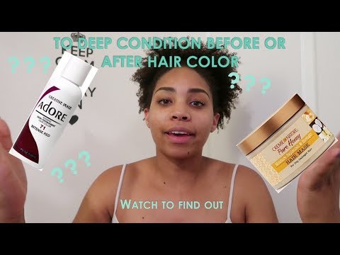 Deep Condition Before or After Color Rinse