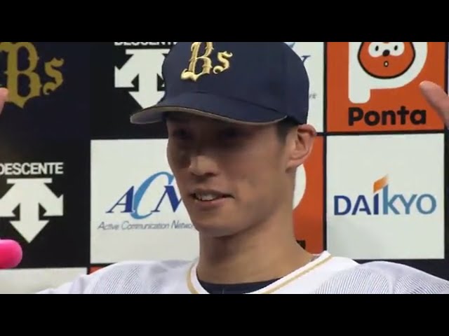 バファローズ・駿太選手ヒーローインタビュー 2017/4/27 Bs-L