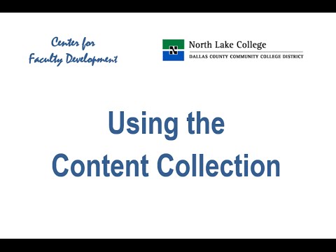 Using The Content Collection Dcccd