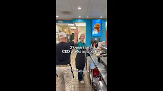 CEO works as a barista
