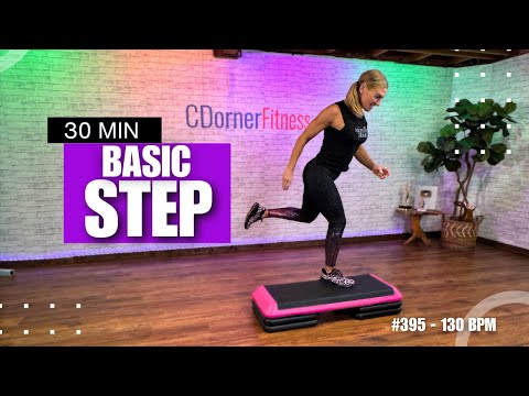 30 Min - BASIC STEP AEROBICS WORKOUT -  130 BPM - PART 1