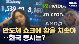 반도체주 폭락에 환율도 급등‥'검은 월요일' 오나 (2026.06.06/뉴스데스크/MBC)