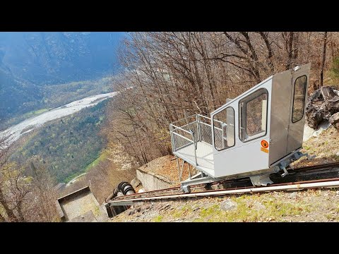 Standseilbahn 6674.01 Someo Giumaglio Talfahrt Wasserschloss Zött-Lirughiee funicolare funicular