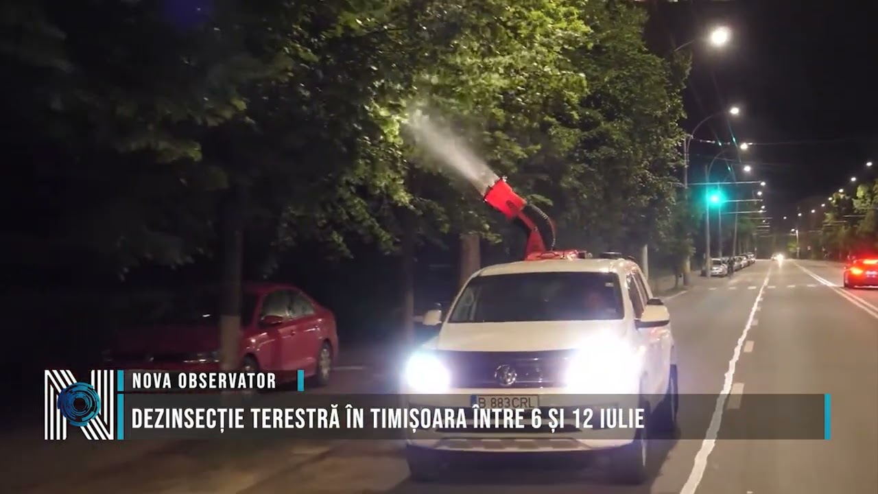 Dezinsecție terestră în Timișoara între 6 și 12 iulie