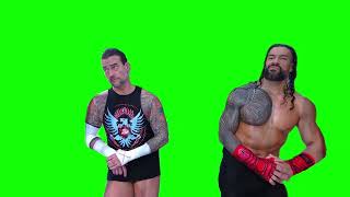 CM Punk & Roman Reigns green screen