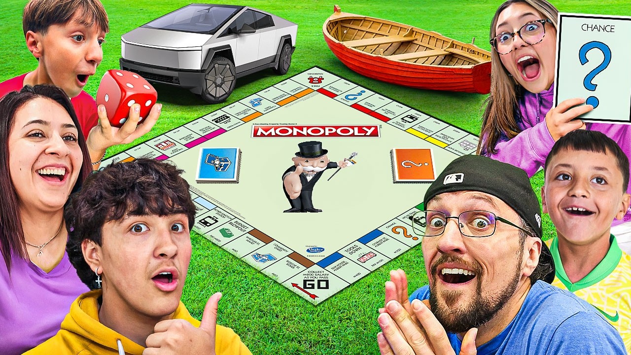 We Played World's Largest MONOPOLY Game *chaos*
