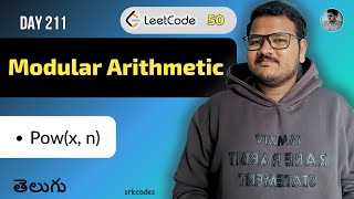 YouTube video 'Leetcode 50: Pow(x, n) Explained in Telugu | 4 Python Approaches | Python DSA | srkcodes'