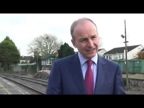 Taoiseach Michael Martin talks to Meath Chronicle's Gavan Becton on opening of Navan Train Station