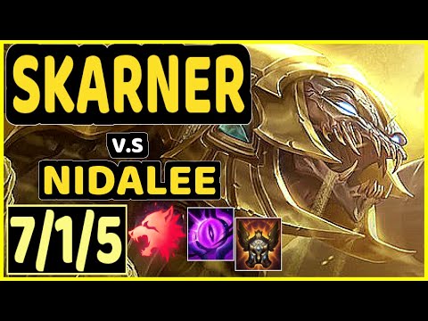 CBOI (SKARNER) vs NIDALEE - 7/1/5 KDA JUNGLE GAMEPLAY - EUW Ranked GRANDMASTER