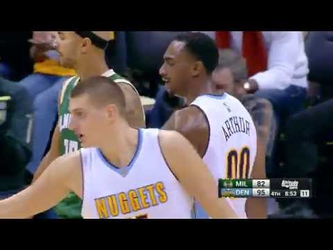 2015-11-11 NBA RS Nikola Jokic vs Milwaukee