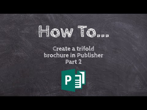How to create a tri-fold brochure -- step by step...