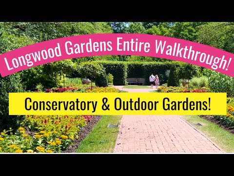 Longwood Gardens Entire Walkthrough! No Music! Conservatory, Outdoor Gardens & Fountains! PA!