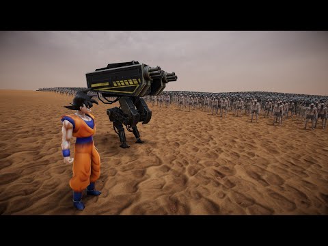 CAN GOKU & T 45 ROBOTS STOP 1,000,000 ALIENS & ZOMBIES UEBS 2