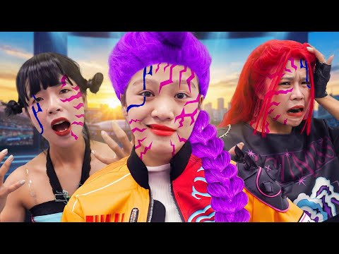 Rumi, Mira y Zoey se transforman en demoniost – Cazadores de Demonios K-pop en la vida real