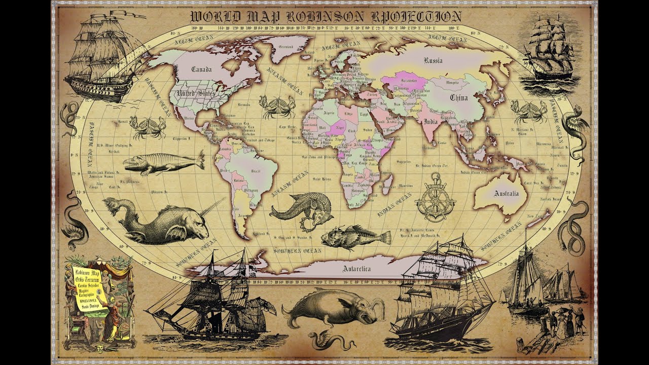 18 vintage map