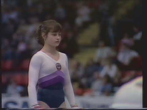 Elena Shoushounova (URS) - Europeans 1985 - Uneven Bars Final