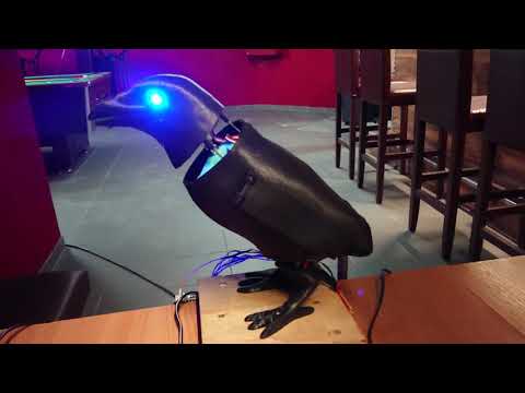 Erster Test, Krähe Animatronic für Halloween