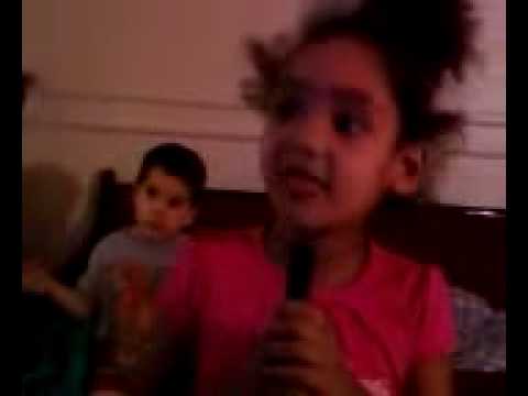 Ayana singing to Hannah Montana 