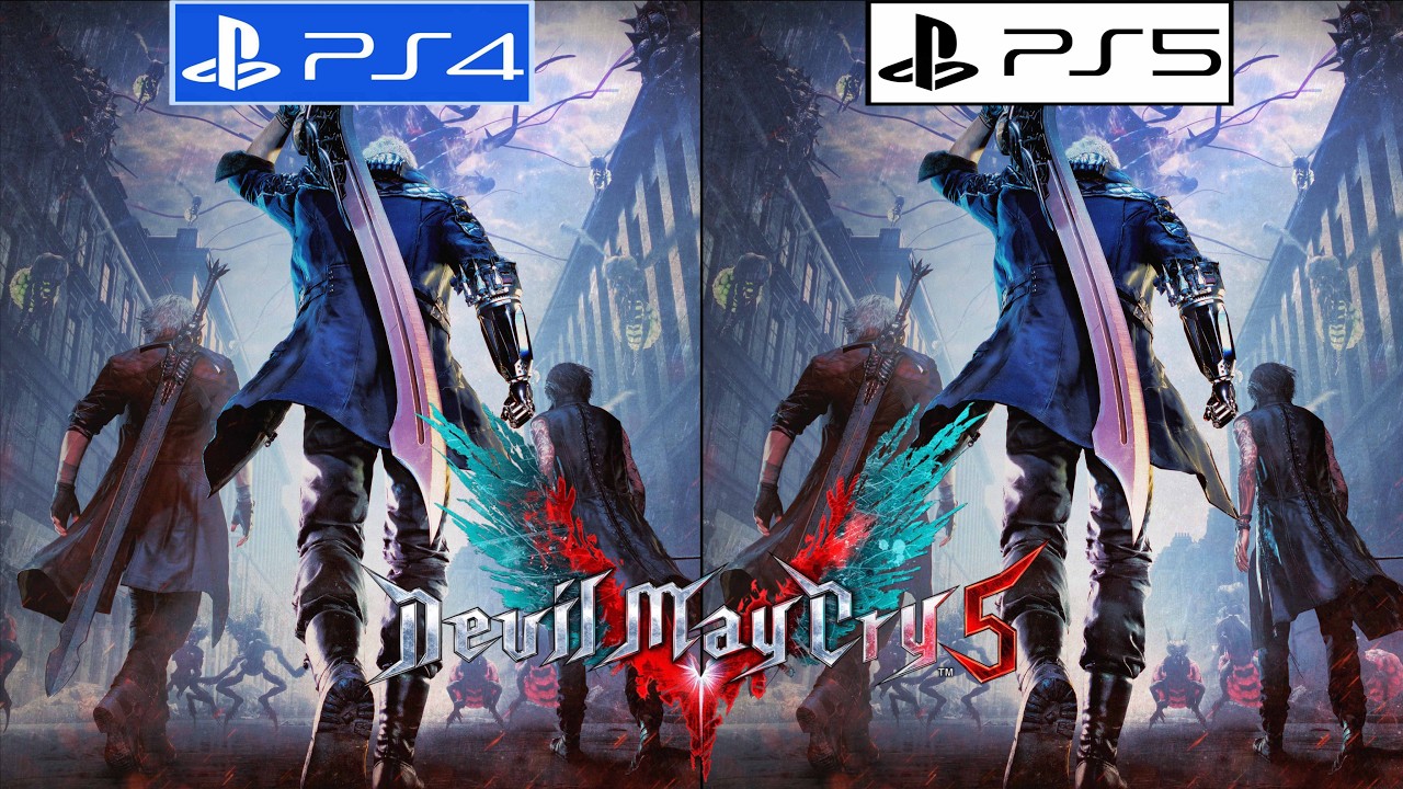 Devil May Cry 5 PS4 vs PS5 - Graphics Comparison - PS5 Pro Frame rate - Loading Times - 4k