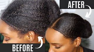 HOW TO GET RID OF GEL FLAKING WITHOUT WASHING YOUR HAIR | REFRESH YOUR SLEEK BUN