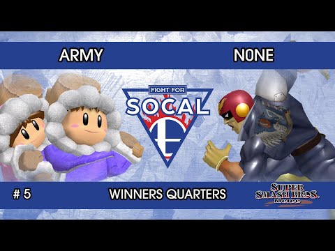 Fight For SoCal 5 - ARMY (Ice Climbers) VS n0ne (Falcon / Ganon) - SSBM Top 32 - Winners Quarters