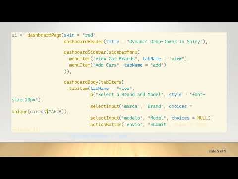 How to Update Drop-Down Lists Dynamically in Shiny Apps