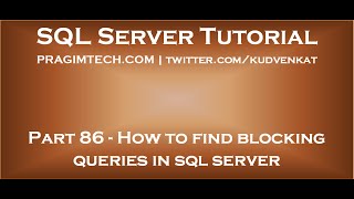 How to find blocking queries in sql server