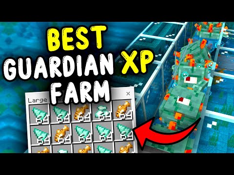 BEST GUARDIAN XP Farm Minecraft Bedrock 1.21!