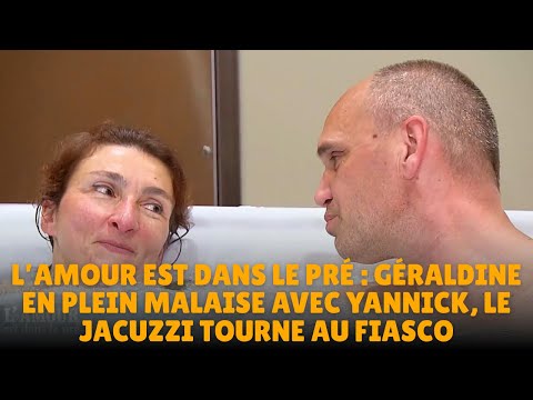 Love is in the meadow: Géraldine in the middle of an awkward moment with Yannick, the jacuzzi tur...