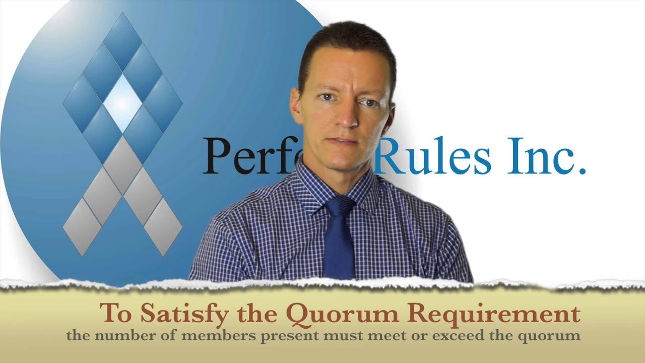 Parliamentarian explains a Quorum