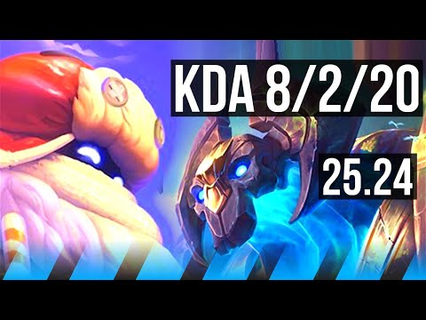 BARD vs GALIO (MID) | 44K damage, Good KDA: 8/2/20 | EUW Master | 25.24