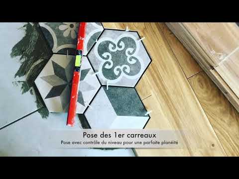 carrelage hexagonal/parquet