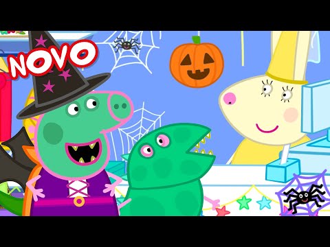 Capa de Comprando a fantasia de Halloween assombrada da Peppa! | NOVO Contos da Peppa Pig