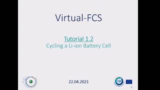 Virtual-FCS Tutorial 1.2   Cycling a Li-ion Battery Cell