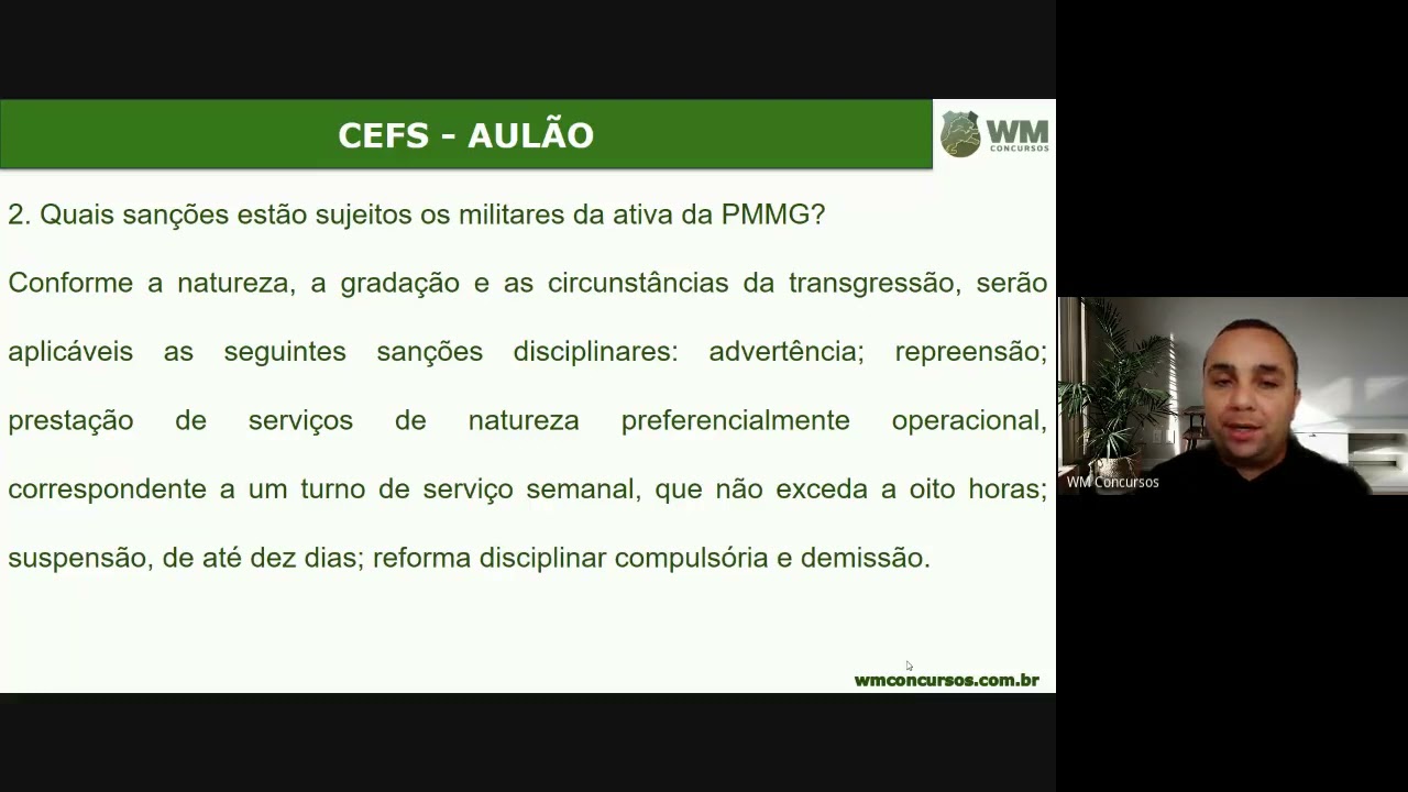 CEFS PMMG -  CÓDIGO DE ÉTICA E ESTATUTO DA PMMG - PROFESSOR WELBER CHAVES