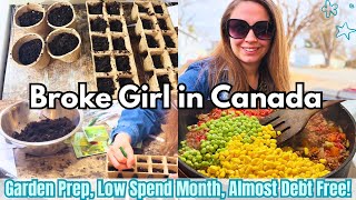 Spring Day in the Life of a Broke Mom 💸 | Frugal Cooking Using What we Have | Garden Prep 