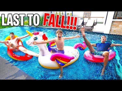 Last To FALL in the POOL Wins $10,000 Challenge!! w/Adam B