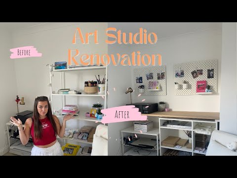 £287 Art Studio Renovation! 🔨🎨✍🏼 Transforming my art studio into a functional space