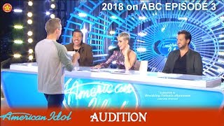 Ryan Zamo brings Great gift but sings WORST version of Gravity Audition American Idol 2018 Episode 3