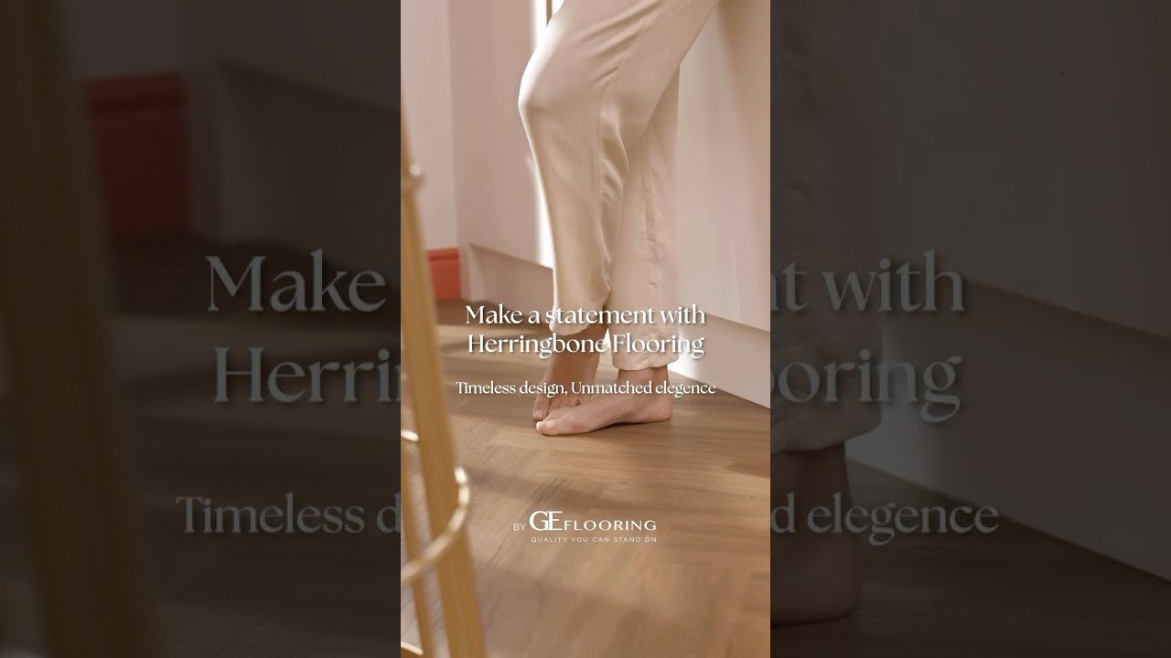 Herringbone flooring makes every step stand out!