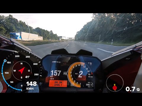 Ducati Panigale V4 - Beschleunigung 0-Topspeed - GPS Daten